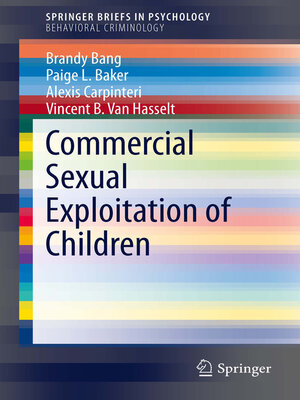 cover image of Commercial Sexual Exploitation of Children